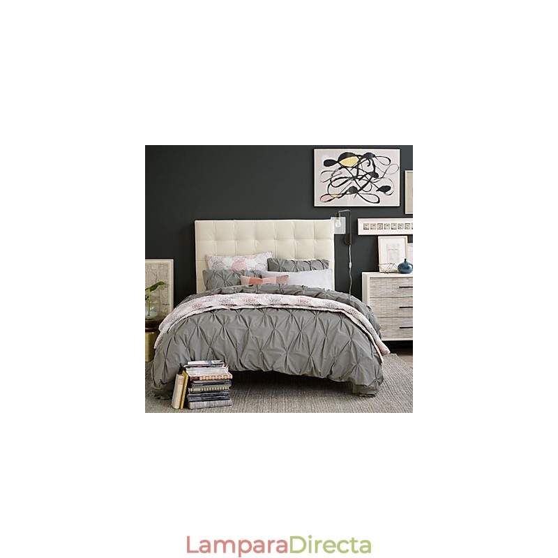 Lámpara de pared moderna con pantalla de tambor de cristal