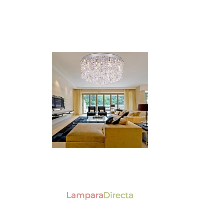 Lámpara empotrada moderna contemporánea de cristal cromado