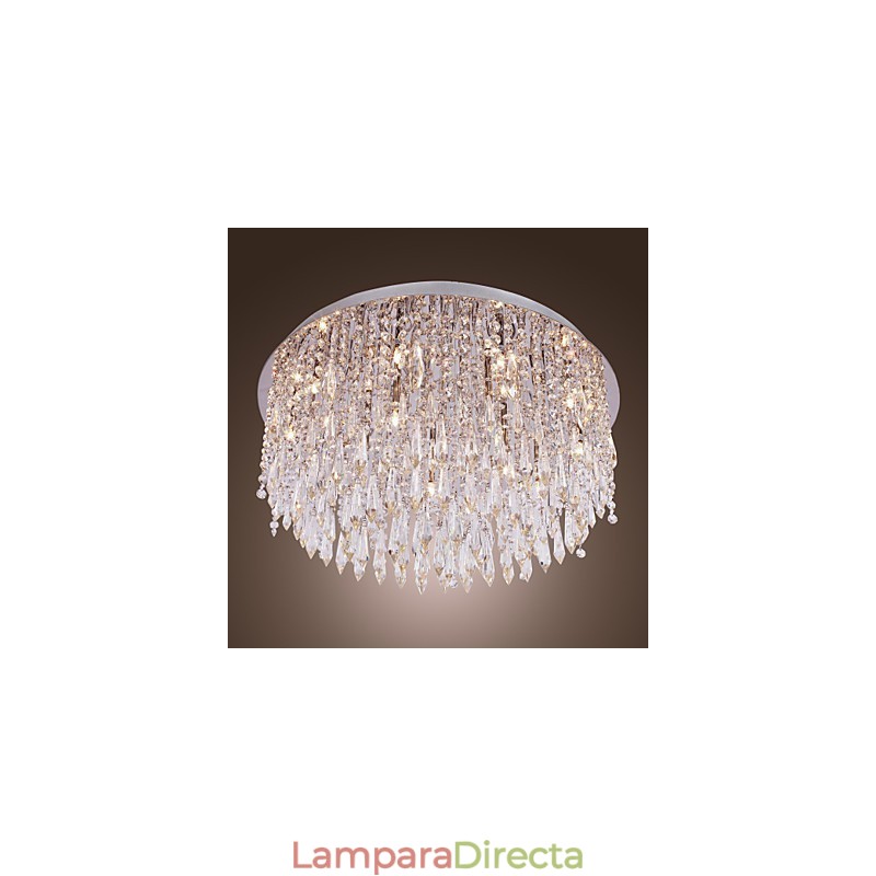 Lámpara empotrada moderna contemporánea de cristal cromado