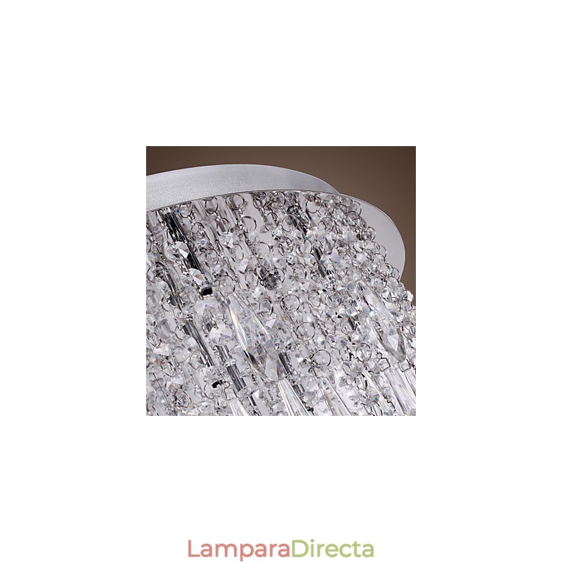 Lámpara empotrada moderna contemporánea de cristal cromado