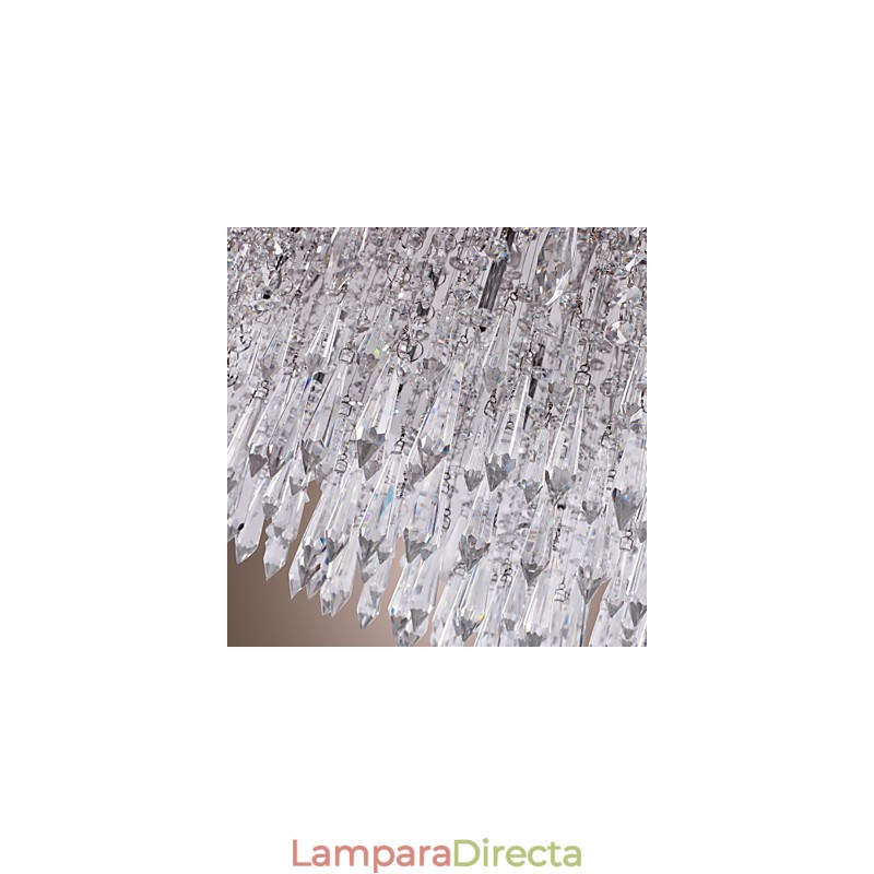 Lámpara empotrada moderna contemporánea de cristal cromado