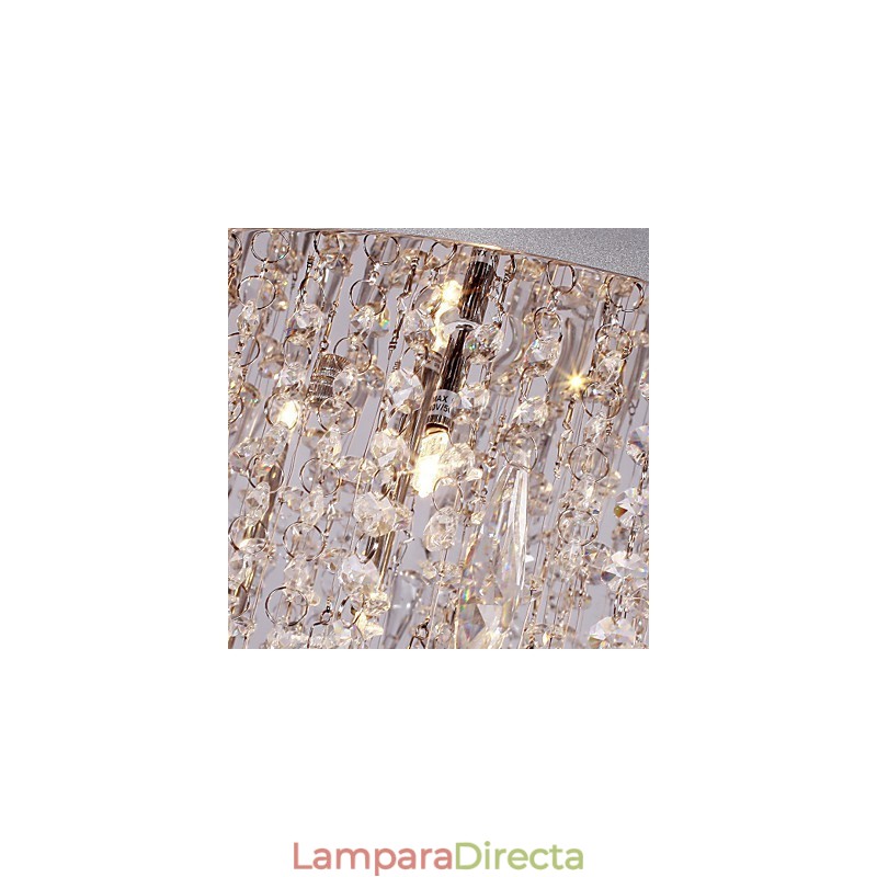 Lámpara empotrada moderna contemporánea de cristal cromado