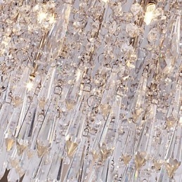 Lámpara empotrada moderna contemporánea de cristal cromado