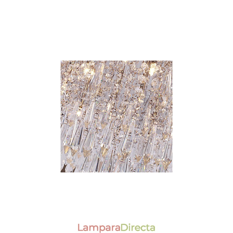 Lámpara empotrada moderna contemporánea de cristal cromado