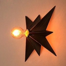 Lámpara de pared moderna personalizada con iluminación de estrella de cinco puntas para vivienda infantil