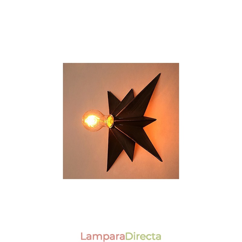 Lámpara de pared moderna personalizada con iluminación de estrella de cinco puntas para vivienda infantil