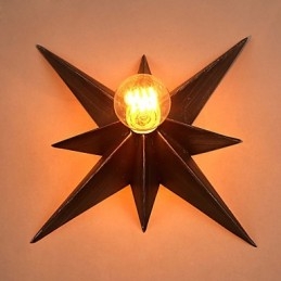 Lámpara de pared moderna personalizada con iluminación de estrella de cinco puntas para vivienda infantil