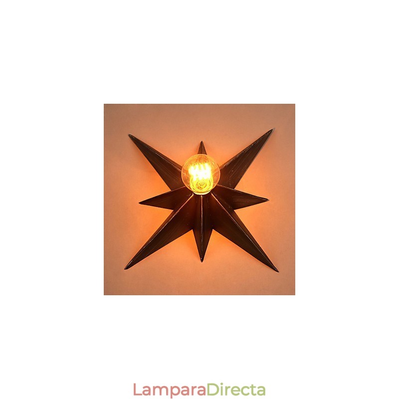 Lámpara de pared moderna personalizada con iluminación de estrella de cinco puntas para vivienda infantil
