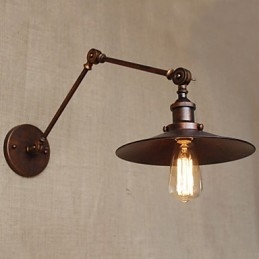 Apliques de pared Luces oscilantes Lámparas de pared de lectura Estilo mini Rústico Lodge Metal