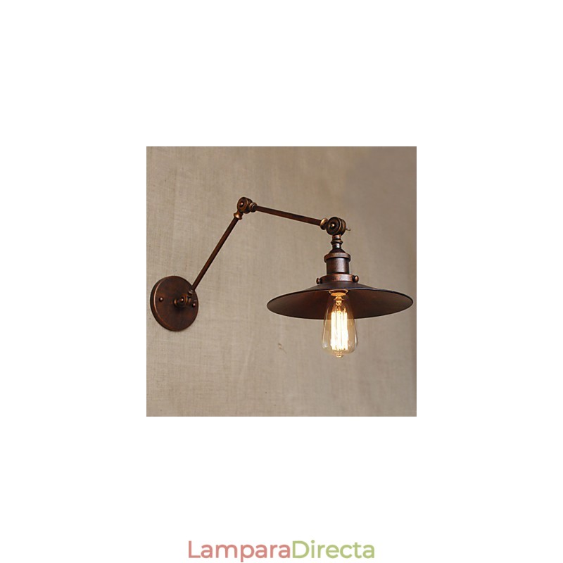 Apliques de pared Luces oscilantes Lámparas de pared de lectura Estilo mini Rústico Lodge Metal
