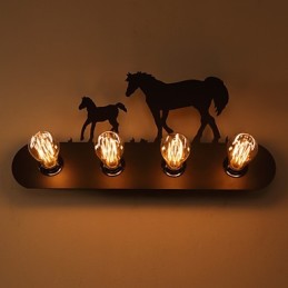 Lámparas de pared estilo loft estilo pastoral americano para dormitorio, pasillo, hierro, estilo retro, estilo caballo salvaje, envío gratuito.