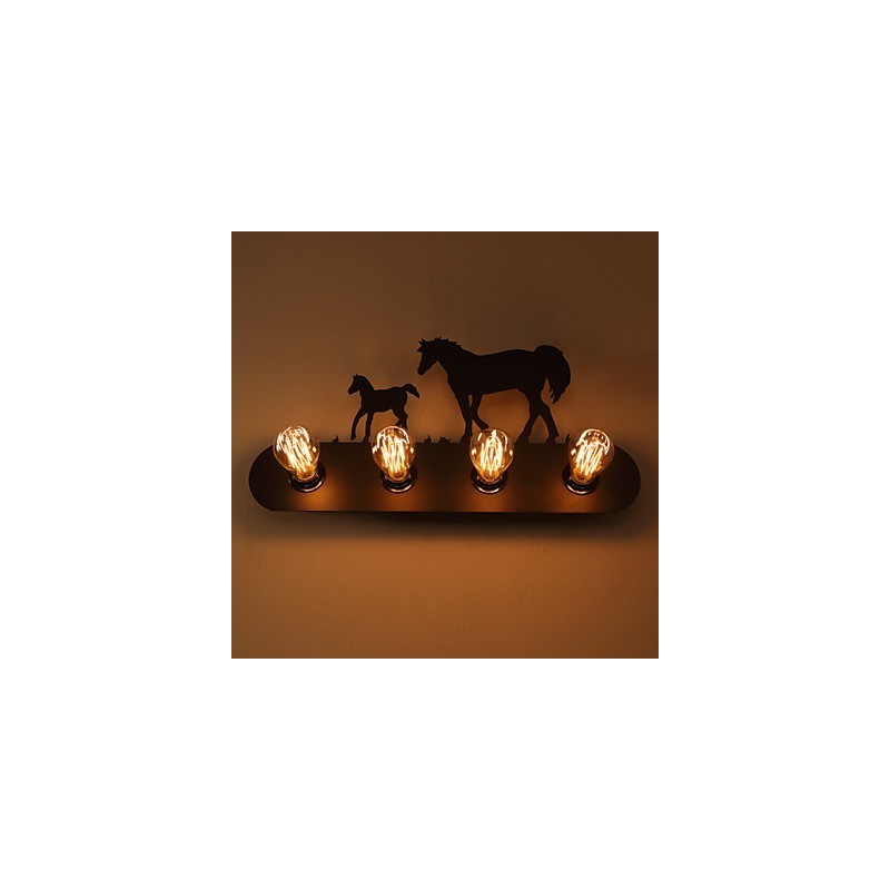 Lámparas de pared estilo loft estilo pastoral americano para dormitorio, pasillo, hierro, estilo retro, estilo caballo salvaje, envío gratuito.