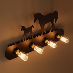 Lámparas de pared estilo loft estilo pastoral americano para dormitorio, pasillo, hierro, estilo retro, estilo caballo salvaje, envío gratuito.