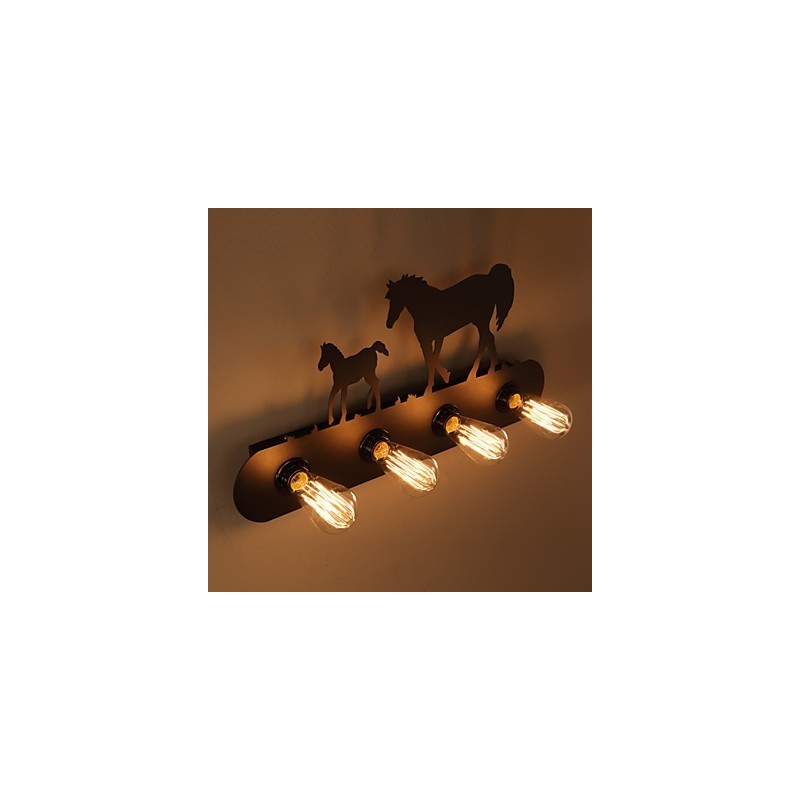 Lámparas de pared estilo loft estilo pastoral americano para dormitorio, pasillo, hierro, estilo retro, estilo caballo salvaje, envío gratuito.