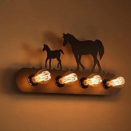 Lámparas de pared estilo loft estilo pastoral americano para dormitorio, pasillo, hierro, estilo retro, estilo caballo salvaje, envío gratuito.