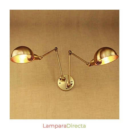 Lámpara de pared de hierro con brazo largo y luz cálida para sala de estar, estilo rural, moderno y nostálgico de bronce Lámpara de pared de hierro con brazo largo y luz cálida para sala de estar, estilo rural, moderno y nostálgico de bronce