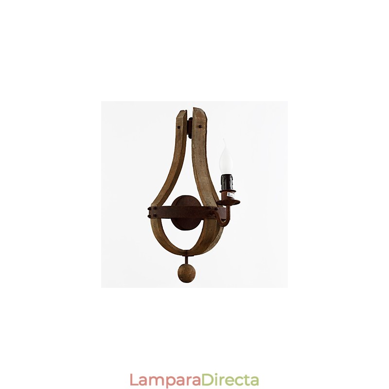 Apliques de pared estilo mini rústico de madera de bambú