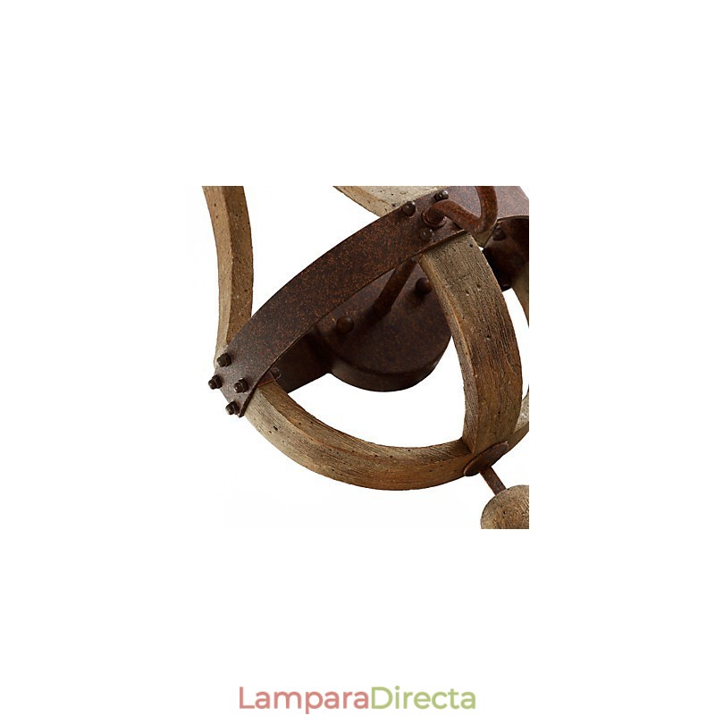 Apliques de pared estilo mini rústico de madera de bambú