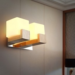 Apliques de pared estilo mini moderno contemporáneo madera bambú