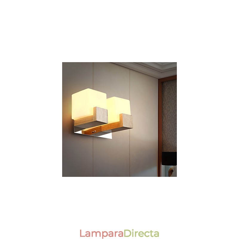 Apliques de pared estilo mini moderno contemporáneo madera bambú