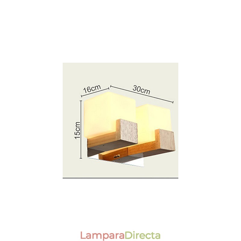 Apliques de pared estilo mini moderno contemporáneo madera bambú