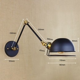 Apliques de pared Luces oscilantes Lámparas de pared de lectura Estilo mini Cabaña rústica Metal