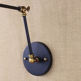 Apliques de pared Luces oscilantes Lámparas de pared de lectura Estilo mini Cabaña rústica Metal