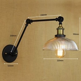 Apliques de pared Luces oscilantes Lámparas de pared de lectura Estilo mini Cabaña rústica Metal