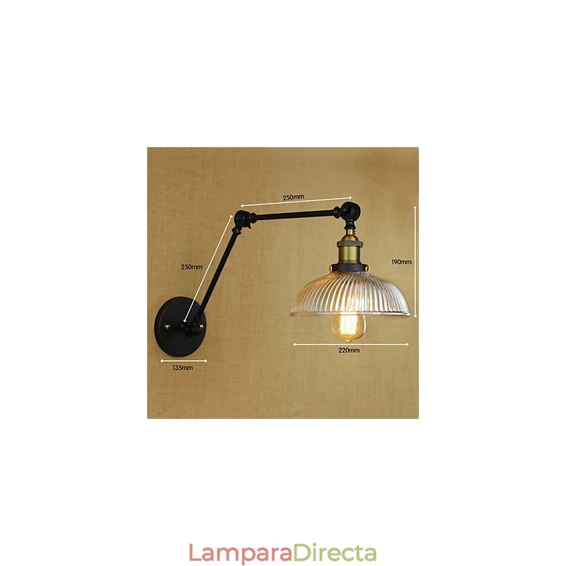 Apliques de pared Luces oscilantes Lámparas de pared de lectura Estilo mini Cabaña rústica Metal