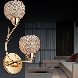Apliques de pared de cristal de metal contemporáneo moderno