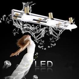Iluminación de baño moderna contemporánea de metal