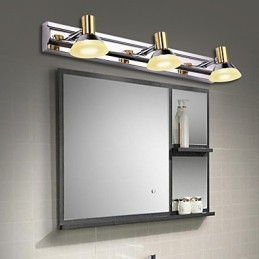 Iluminación de baño moderna contemporánea de metal