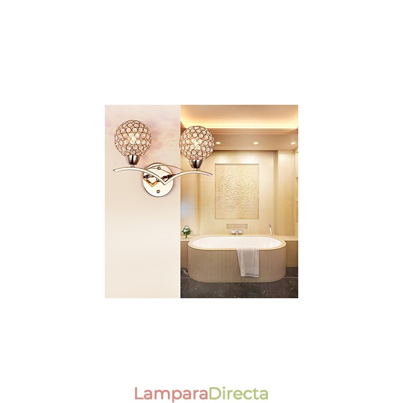 Apliques de pared Lámparas de pared de lectura Cristal Mini Estilo Moderno Contemporáneo Metal