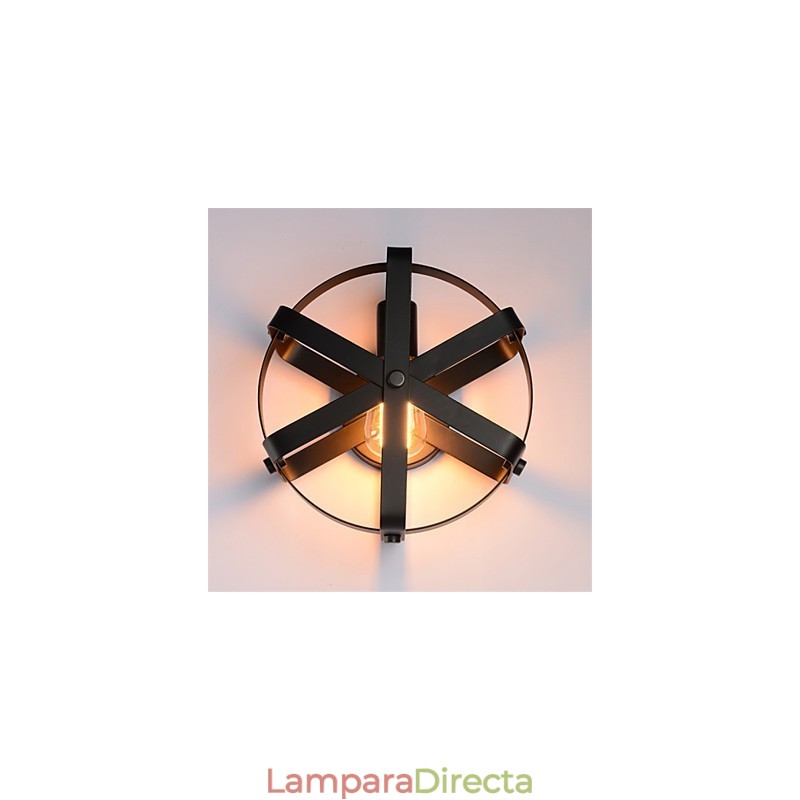 Nuevo aplique de pared redondo industrial de estilo vintage para balcón, loft, entrada, pasillo, dormitorio, lámpara de pared