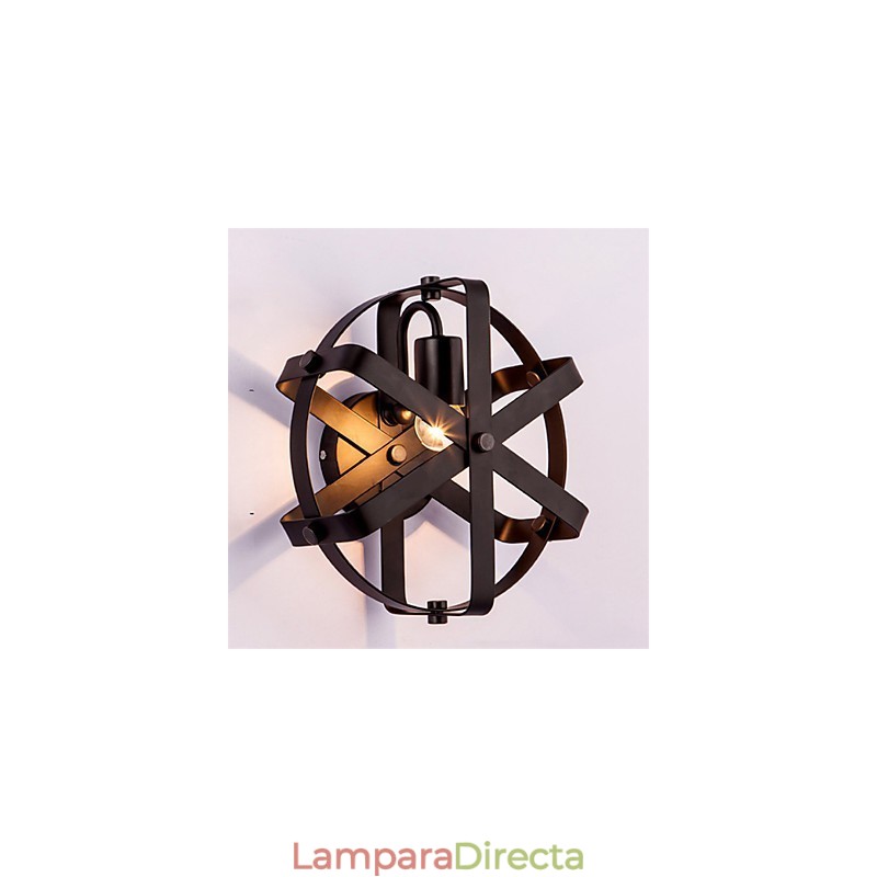 Nuevo aplique de pared redondo industrial de estilo vintage para balcón, loft, entrada, pasillo, dormitorio, lámpara de pared