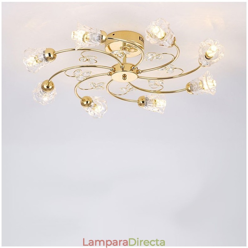 Lámparas artísticas empotradas de aluminio con cristales