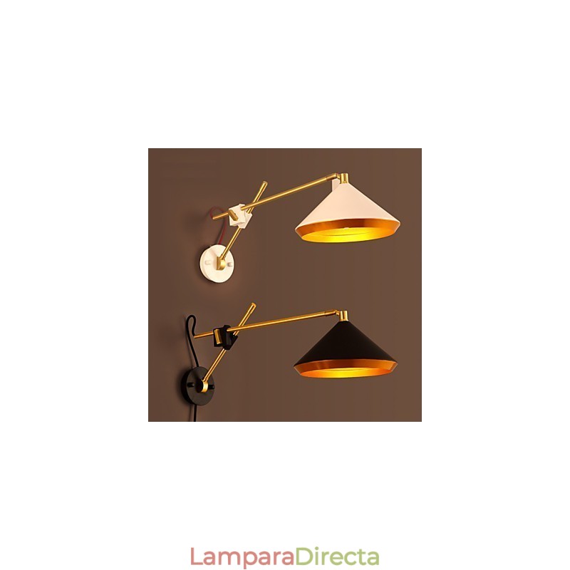 Lámpara de pared plegable con brazo basculante de hierro forjado de estilo rural industrial que restaura las antiguas costumbres.