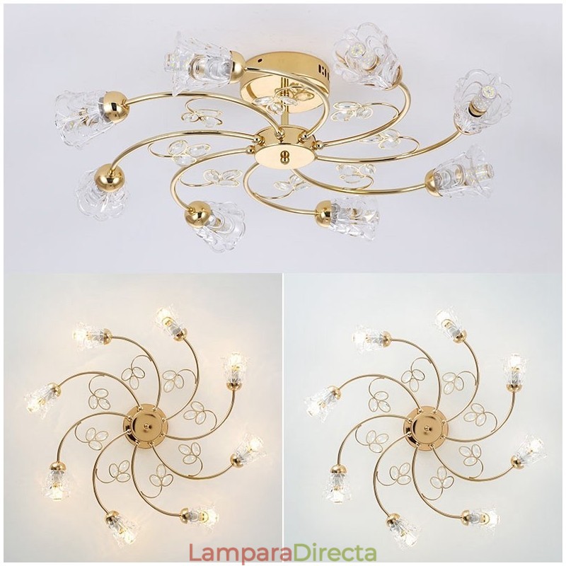 Lámparas artísticas empotradas de aluminio con cristales