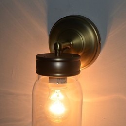 Aplique rústico de pared en forma de botella
