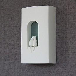 Lámpara de pared moderna blanca de moda, lámpara de pared para mesita de noche, lámpara de espejo, lámpara de pared para dormitorio