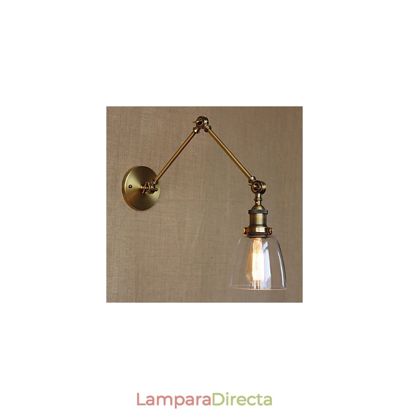 Aplique de pared decorativo de bronce antiguo, estilo retro vintage, exclusivo, para vestíbulo de hotel, dormitorio y mesita de noche.