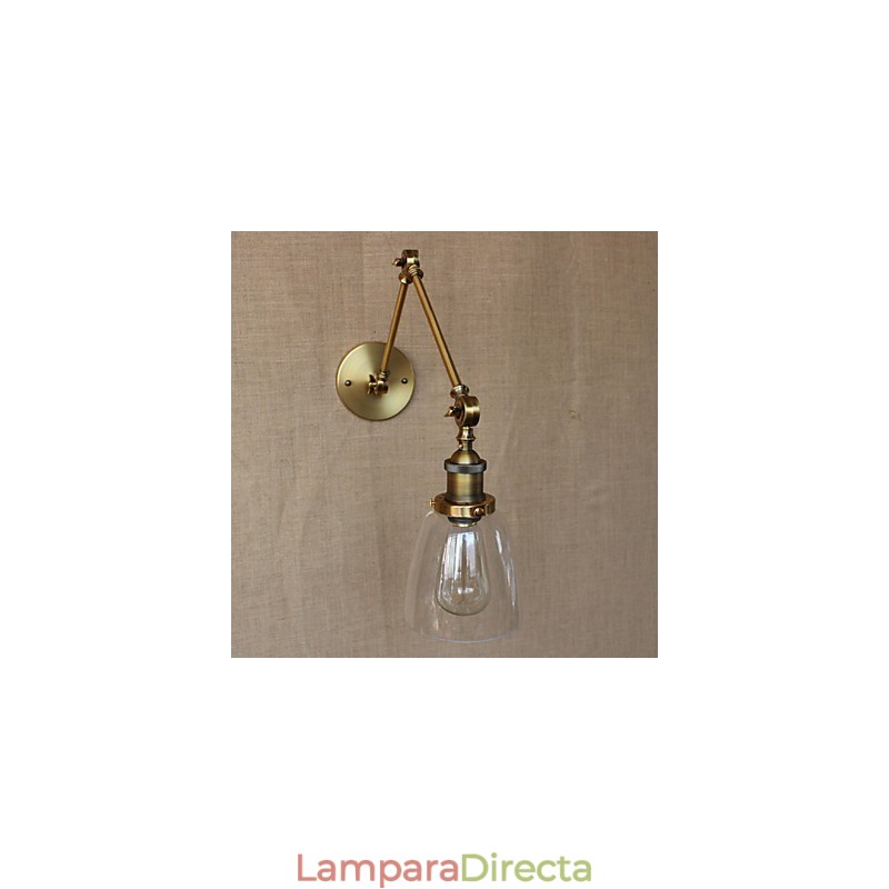 Aplique de pared decorativo de bronce antiguo, estilo retro vintage, exclusivo, para vestíbulo de hotel, dormitorio y mesita de noche.