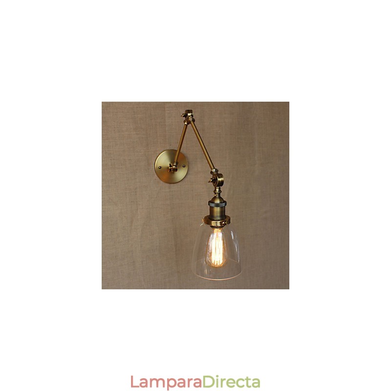 Aplique de pared decorativo de bronce antiguo, estilo retro vintage, exclusivo, para vestíbulo de hotel, dormitorio y mesita de noche.