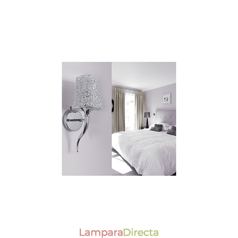 Lámpara de noche plateada, lámpara de pared para lectura, sifón de plomería, luz de espejo de fondo