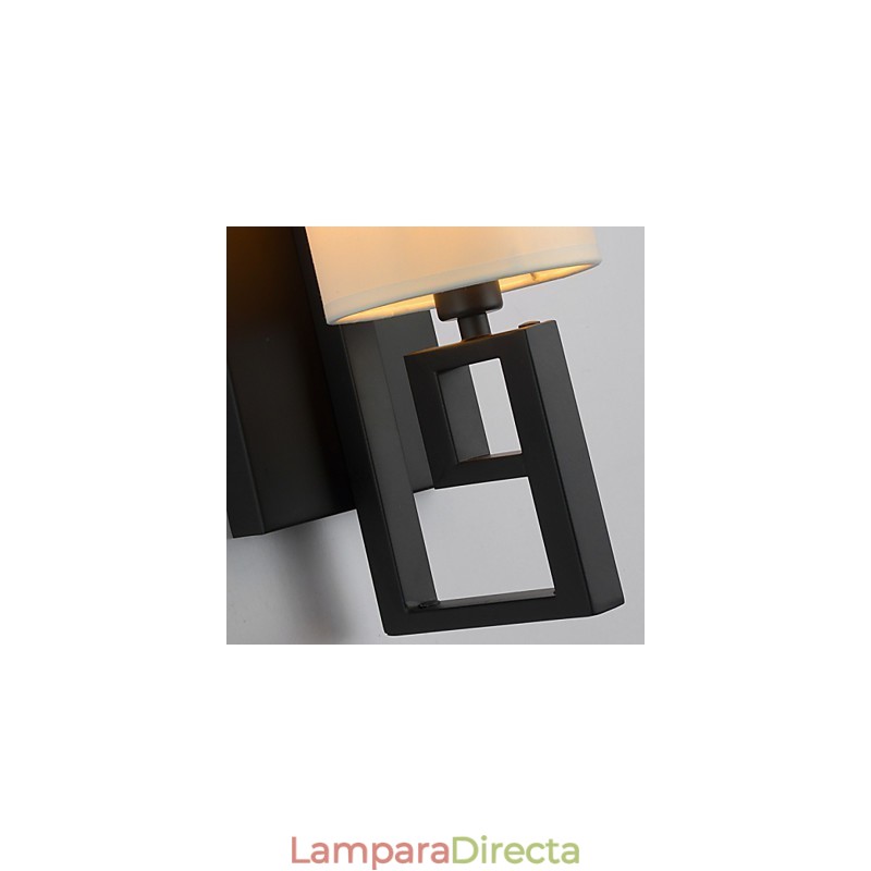Lámpara antigua de estilo americano moderno para sala de estar, dormitorio, hotel, lámpara de pared de tela blanca.