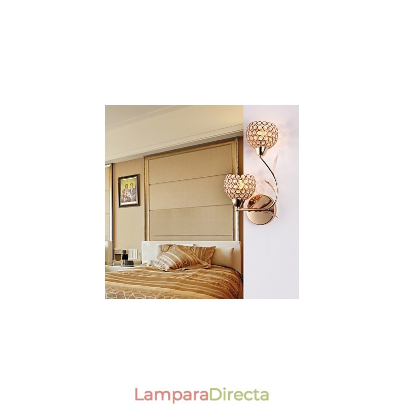 Apliques de pared Lámparas de pared de lectura Cristal Mini Estilo Moderno Contemporáneo Metal