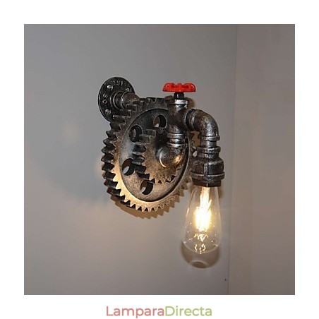 Lámpara de pared de pasillo de bar de restaurante con barra de hierro creativa, lámpara de pared de loft, equipo industrial, personalidad para hacer las viejas tuberías de agua Lámpara de pared de pasillo de bar de restaurante con barra de hierro creativa, lámpara de pared de loft, equipo industrial, personalidad para hacer las viejas tuberías de agua