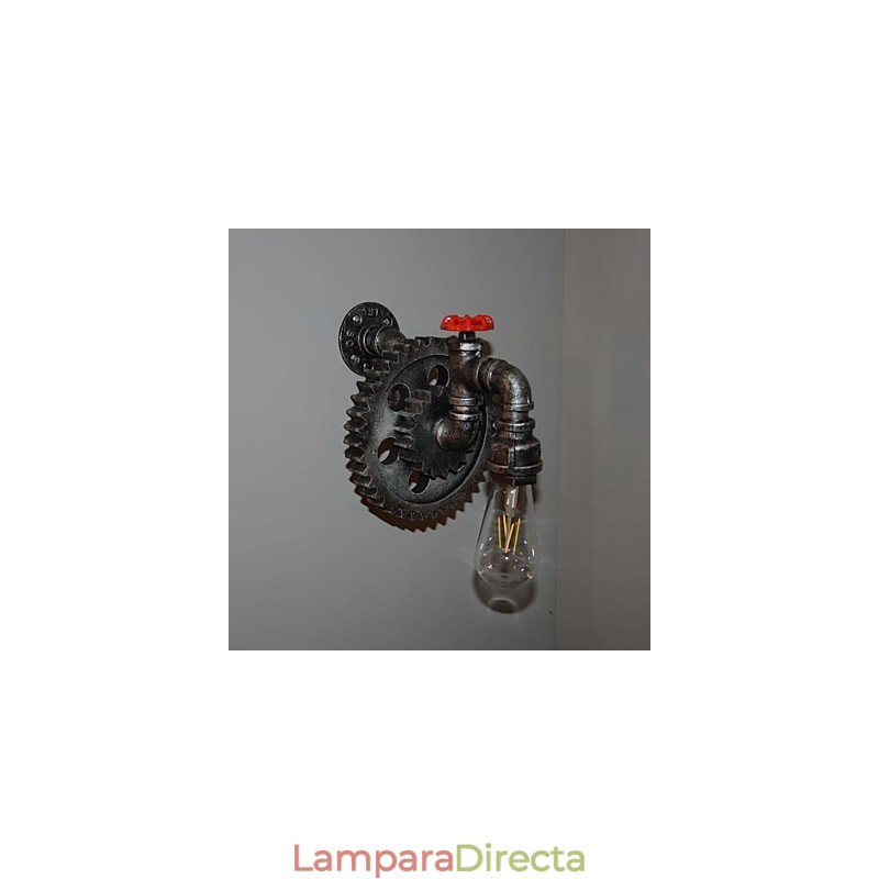 Lámpara de pared de pasillo de bar de restaurante con barra de hierro creativa, lámpara de pared de loft, equipo industrial, personalidad para hacer las viejas tuberías de agua