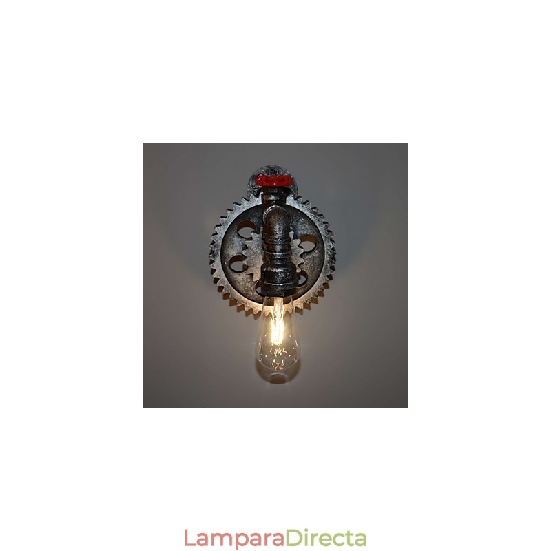 Lámpara de pared de pasillo de bar de restaurante con barra de hierro creativa, lámpara de pared de loft, equipo industrial, personalidad para hacer las viejas tuberías de agua