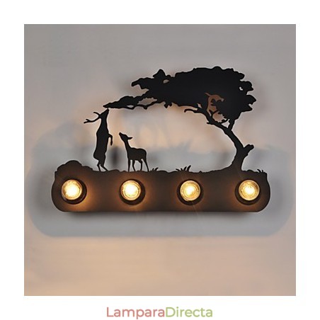 Lámparas de pared de hierro retro estilo loft, estilo pastoral americano, de 4 luces para pasillo de dormitorio Lámparas de pared de hierro retro estilo loft, estilo pastoral americano, de 4 luces para pasillo de dormitorio